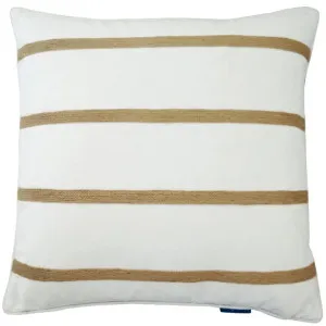 Mirage Haven Hallie White and Hemp 50x50cm Multi Stripe Cushion Cover by null, a Cushions, Decorative Pillows for sale on Style Sourcebook