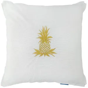 Mirage Haven Pine White and Gold 50x50cm Cushion Cover by null, a Cushions, Decorative Pillows for sale on Style Sourcebook