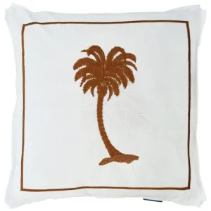 Mirage Haven Cove Palm Tree Brown and White 50x50cm Cushion Cover by null, a Cushions, Decorative Pillows for sale on Style Sourcebook