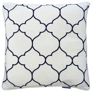 Mirage Haven Tracy Dark Blue and White 50x50cm Cushion Cover by null, a Cushions, Decorative Pillows for sale on Style Sourcebook