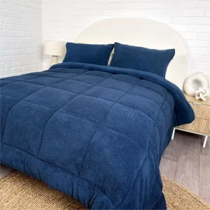 Morgan and Reid Midnight Blue Snuggle Fleece Comforter Set by null, a Quilts & Bedspreads for sale on Style Sourcebook