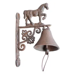 Cast Iron Prancing Horse Wall Mount Door Bell by Mr Gecko, a Doorbells for sale on Style Sourcebook