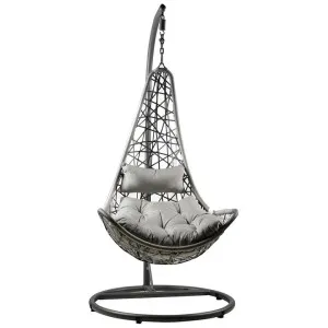 Nuku Resin Wicker & Steel Indoor / Outdoor Hanging Swing Chair by Dodicci, a Hammocks for sale on Style Sourcebook