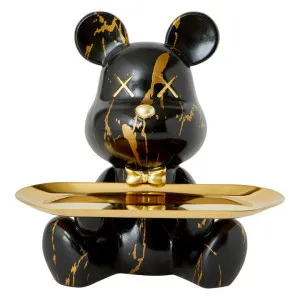 Paradox Jeen Bearbrick Trinket Tray, Black / Gold by Paradox, a Decorative Boxes for sale on Style Sourcebook