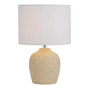 Indo Ceramic Base Table Lamp, Cream by Telbix, a Table & Bedside Lamps for sale on Style Sourcebook