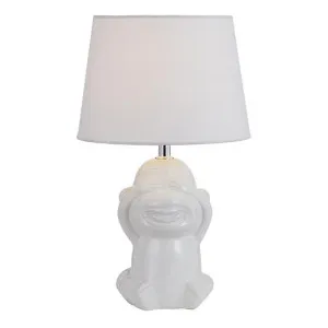 Misaru Ceramic Base Table Lamp, White by Telbix, a Table & Bedside Lamps for sale on Style Sourcebook