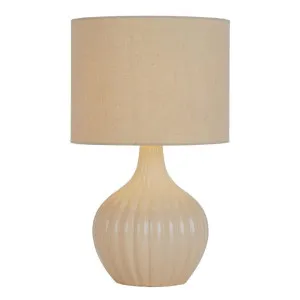 Nord Ceramic Base Table Lamp, Cream by Telbix, a Table & Bedside Lamps for sale on Style Sourcebook