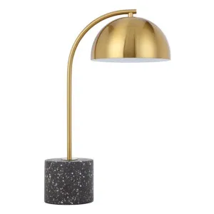 Ortez Terrazzo & Iron Table Lamp, Antique Gold / Black Terrazzo by Telbix, a Table & Bedside Lamps for sale on Style Sourcebook