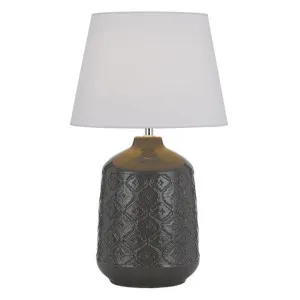 Baci Ceramic Base Table Lamp, Grey by Telbix, a Table & Bedside Lamps for sale on Style Sourcebook