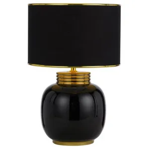 Davila Ceramic Base Table Lamp, Black by Telbix, a Table & Bedside Lamps for sale on Style Sourcebook