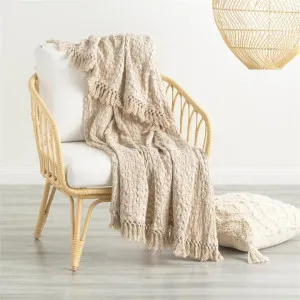 Renee Taylor Alysian Washed Cotton Textured Sand Throw by null, a Throws for sale on Style Sourcebook