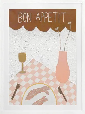 Bon App?tit Brown Framed Art Print by Urban Road, a Prints for sale on Style Sourcebook