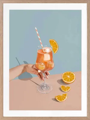 Campari Spritz Framed Art Print by Urban Road, a Prints for sale on Style Sourcebook