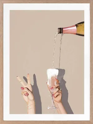 Champagne Showers Framed Art Print by Urban Road, a Prints for sale on Style Sourcebook