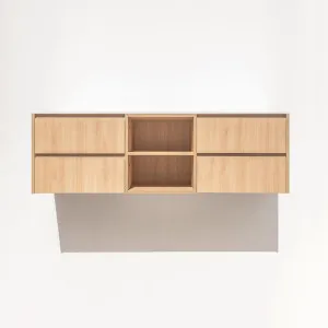 Addison 4-Drawer with Shelves 1614mm - Pure Oak by ABI Interiors Pty Ltd, a Vanities for sale on Style Sourcebook