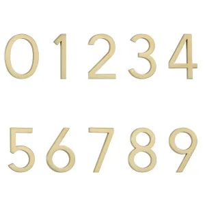 Numbering - Brushed Brass by ABI Interiors Pty Ltd, a Outdoor Accessories for sale on Style Sourcebook