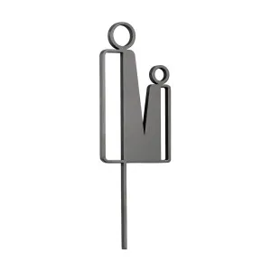 Parent Restroom Sign - 140mm - Brushed Gunmetal by ABI Interiors Pty Ltd, a Outdoor Accessories for sale on Style Sourcebook