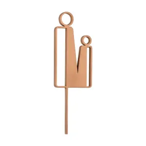 Parent Restroom Sign - 140mm - Brushed Copper by ABI Interiors Pty Ltd, a Outdoor Accessories for sale on Style Sourcebook
