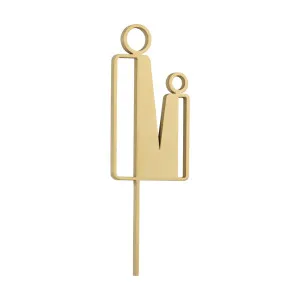 Parent Restroom Sign - 140mm - Brushed Brass by ABI Interiors Pty Ltd, a Outdoor Accessories for sale on Style Sourcebook