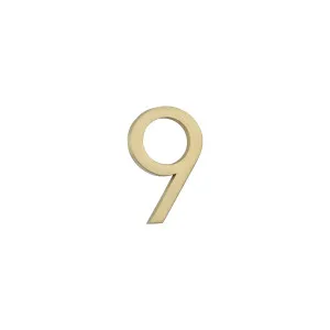 9 Number - 60mm - Brushed Brass by ABI Interiors Pty Ltd, a Outdoor Accessories for sale on Style Sourcebook