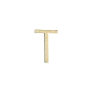 T Letter - 60mm - Brushed Brass by ABI Interiors Pty Ltd, a Outdoor Accessories for sale on Style Sourcebook