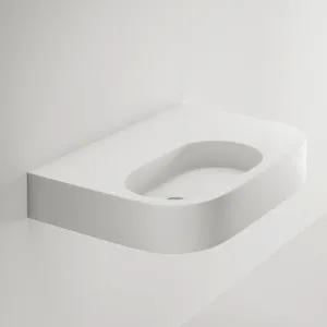 Aliro Accessible Wall-Mounted Basin - Right Shelf - Gloss White by ABI Interiors Pty Ltd, a Basins for sale on Style Sourcebook