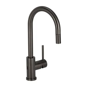 Elysian Sensor Commercial Pull-Out Kitchen Mixer - Brushed Gunmetal by ABI Interiors Pty Ltd, a Kitchen Taps & Mixers for sale on Style Sourcebook