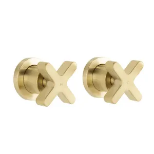 Cross - Assembly Taps - Brushed Brass by ABI Interiors Pty Ltd, a Bathroom Taps & Mixers for sale on Style Sourcebook
