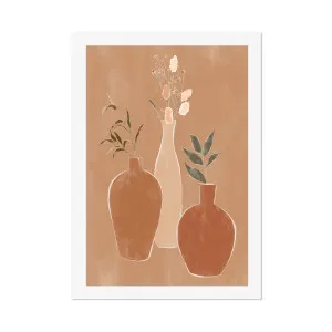 Rustic Flower Vases , By Ivy Green Illustrations by Gioia Wall Art, a Prints for sale on Style Sourcebook