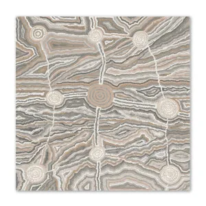 Worm Dreaming, Beige Tones, By Khatija Possum , By Khatija Possum by Gioia Wall Art, a Aboriginal Art for sale on Style Sourcebook
