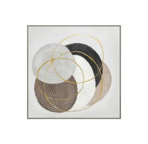Hand Painted Geometric Wall Art Canvas 100cm x 100cm by Luxe Mirrors, a Artwork & Wall Decor for sale on Style Sourcebook