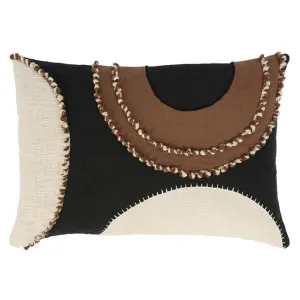 Merrow Cotton Lumbar Cushion, Black by Florabelle, a Cushions, Decorative Pillows for sale on Style Sourcebook