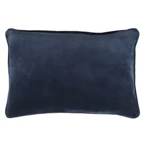 Chelsea Feather Filled Velvet Lumbar Cushion, Navy by Florabelle, a Cushions, Decorative Pillows for sale on Style Sourcebook