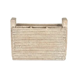 Paume Handcrafted Rattan Cutlery Caddy, White Wash by Florabelle, a Utensils & Gadgets for sale on Style Sourcebook