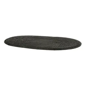 Paume Handcrafted Rattan Oval Placemat, Black by Florabelle, a Tableware for sale on Style Sourcebook