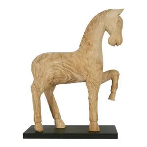 Samut Hand Carved Wooden Horse Sculpture by Florabelle, a Statues & Ornaments for sale on Style Sourcebook