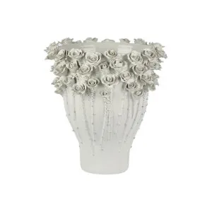 Jardin Rose Ceramic Vase, Medium, White by Florabelle, a Vases & Jars for sale on Style Sourcebook