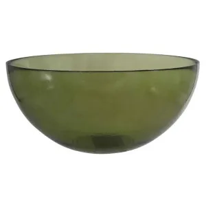 Cuenco Glass Bowl, Large, Olive by Florabelle, a Bowls for sale on Style Sourcebook