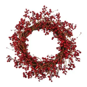 Robina Artificial Redberry Wreath, 65cm by Florabelle, a Plants for sale on Style Sourcebook