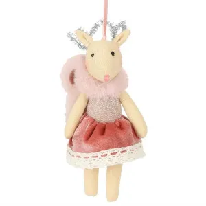 Balmay Fabric Deer Hanging Ornament, Pink Skirt by Florabelle, a Decor for sale on Style Sourcebook