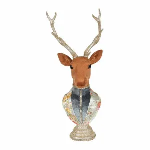 Arboir Brocade Buck Bust Ornament by Florabelle, a Statues & Ornaments for sale on Style Sourcebook