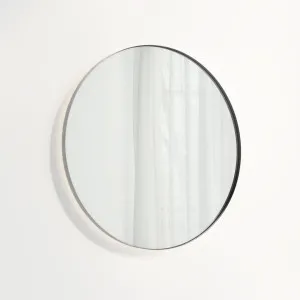 Round Mirror LED 800mm - Brushed Gunmetal by ABI Interiors Pty Ltd, a Illuminated Mirrors for sale on Style Sourcebook