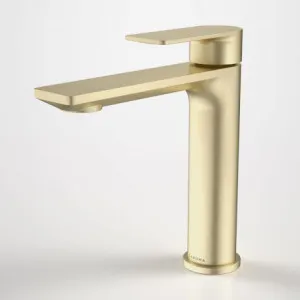 Caroma Urbane II Lead Free Mid Tower Basin Mixer Brushed Brass by Caroma, a Bathroom Taps & Mixers for sale on Style Sourcebook