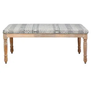 Norma Cotton & Mango Wood Bench, 120cm by Fobbio Home, a Benches for sale on Style Sourcebook