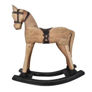 Filly Handcarved Mango Wood Rocking Horse Ornament by Darlin, a Decor for sale on Style Sourcebook