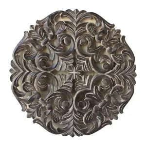 Anjay Handcarved Mango Wood Wall Panel, 60cm by Darlin, a Wall Hangings & Decor for sale on Style Sourcebook