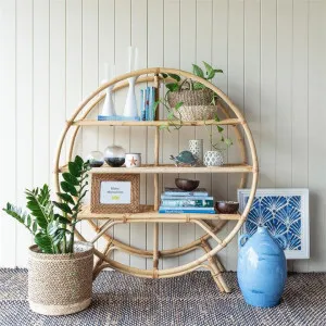 Samuel Rattan Round Display Shelf by Darlin, a Wall Shelves & Hooks for sale on Style Sourcebook
