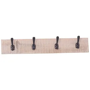 Hercules Reclaimed Mango Wood & Iron Wall Hook, 60cm by Fobbio Home, a Wall Shelves & Hooks for sale on Style Sourcebook