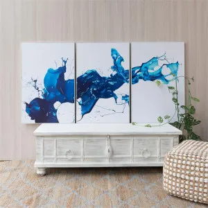 "Ink Splash" 3 Piece Framed Canvas Wall Art Set, 270cm by Darlin, a Artwork & Wall Decor for sale on Style Sourcebook