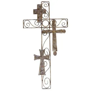 Miga Capiz & Metal Wire Cross Wall Art by Darlin, a Wall Hangings & Decor for sale on Style Sourcebook